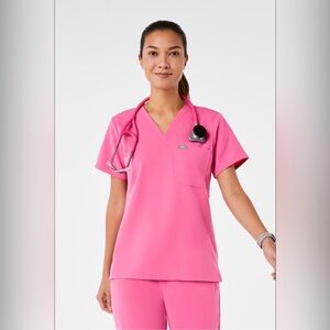 Figs F*ing Pink Catarina One Pocket Scrub Top